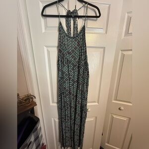 Roxy Green and Black Maxi Dress